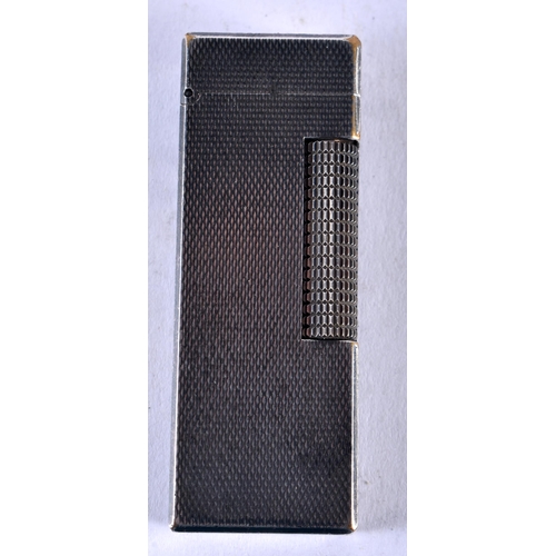 1412 - A Cased Dunhill Silver Type Lighter, with paperwork. 6.4cm x 2.3cm x 1.2cm, weight 78g