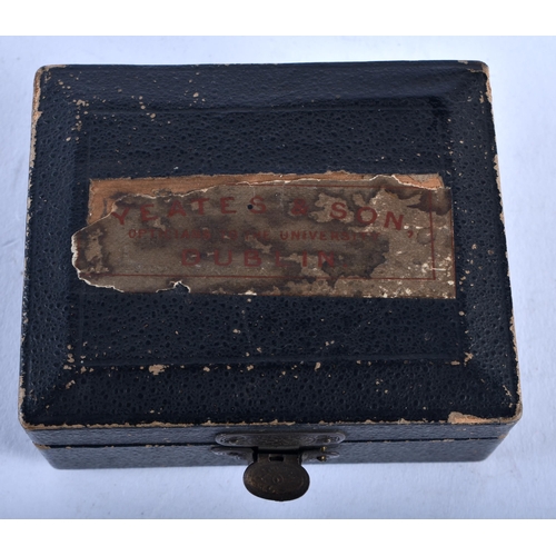 1429 - A Cased 19th Century Irish Universal Pocket Microscope by Yeates and Sons of Dublin. Includes Extra ... 