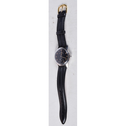 1459 - A REVUE SPORT BLACK DIAL WRISTWATCH. 3.75 cm wide inc crown.