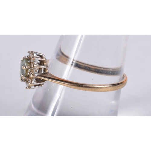 1490 - A 9CT GOLD RING. 1.6 grams. P.