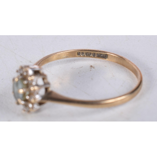 1490 - A 9CT GOLD RING. 1.6 grams. P.