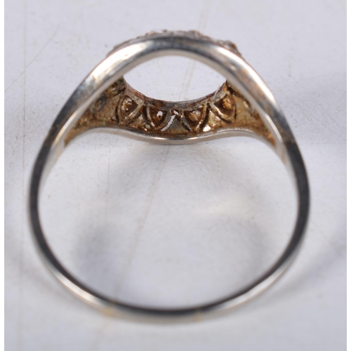 1494 - A PLATINUM RING MOUNT. 2.6 grams. P.