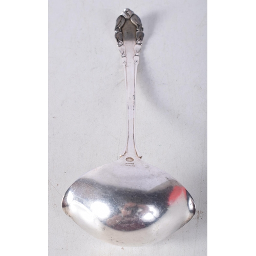 1573 - A Georg Jensen Silver Ladle. Stamped Denmark Sterling. 18cm x 7cm, weight 61g