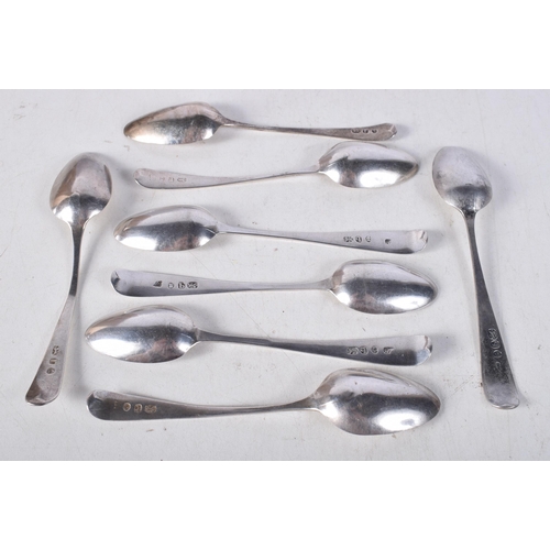 1626 - EIGHT ANTIQUE SILVER SPOONS. London 1830. 84 grams. 12.25cm long. (8)