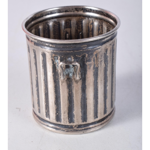 1727 - A Silver Dust Bin (missing lid). Stamped Sterling. 5cm x 5.1cm x 4.6cm, weight 27g