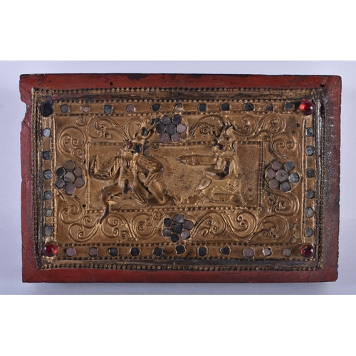 2444 - AN UNUSUAL EARLY 20TH CENTURY SOUTHEAST ASIAN THAI WATERCOLOUR BOOKLET painted with deities and anim... 