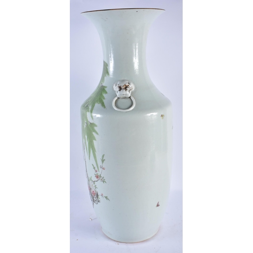 2233 - A LARGE LATE 19TH CENTURY CHINESE PORCELAIN VASE Late Qing, painted with birds and foliage. 58 cm x ... 