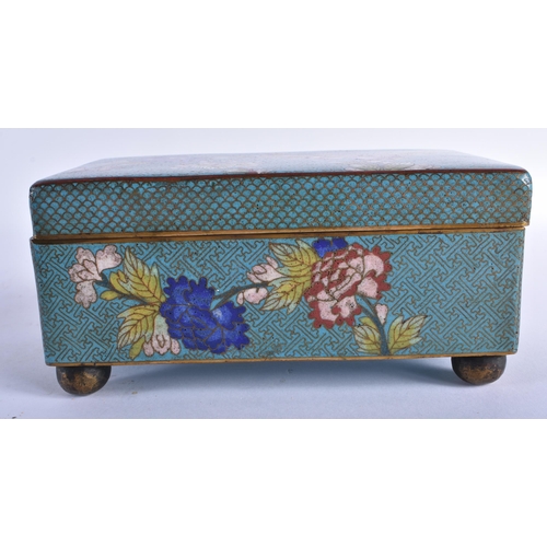 2234 - A LATE 19TH CENTURY CHINESE CLOISONNE ENAMEL CASKET Qing, of larger than normal proportions. 18 cm x... 