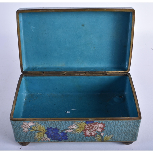 2234 - A LATE 19TH CENTURY CHINESE CLOISONNE ENAMEL CASKET Qing, of larger than normal proportions. 18 cm x... 