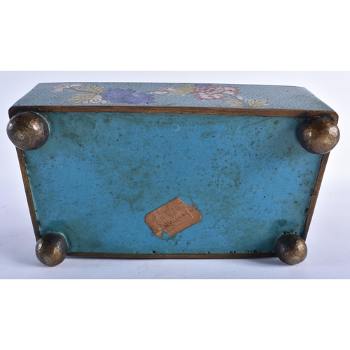 2234 - A LATE 19TH CENTURY CHINESE CLOISONNE ENAMEL CASKET Qing, of larger than normal proportions. 18 cm x... 