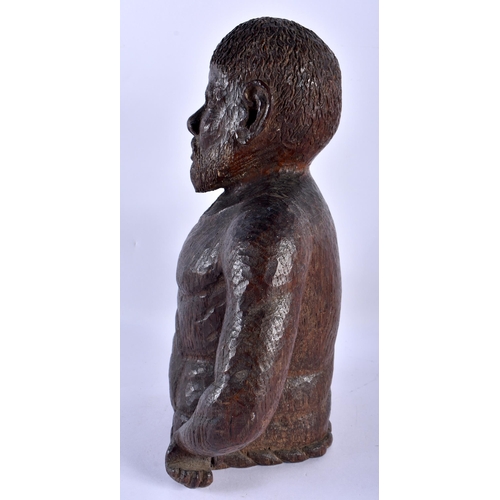 521 - A LOVELY 19TH CENTURY TREEN COUNTRY HOUSE CARVED WOOD FIGURE OF A BEARDED MALE possibly representing... 