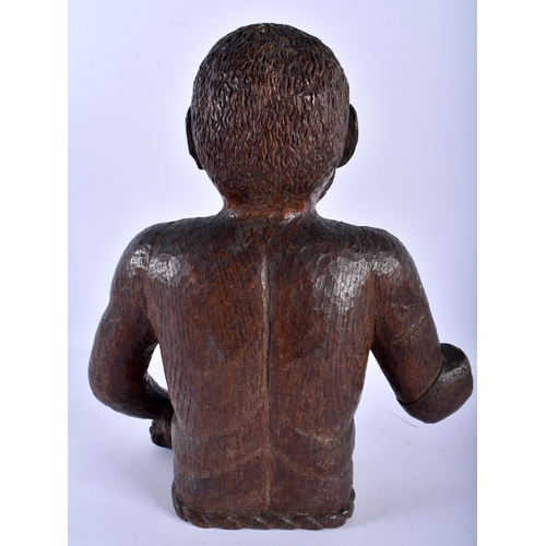 521 - A LOVELY 19TH CENTURY TREEN COUNTRY HOUSE CARVED WOOD FIGURE OF A BEARDED MALE possibly representing... 