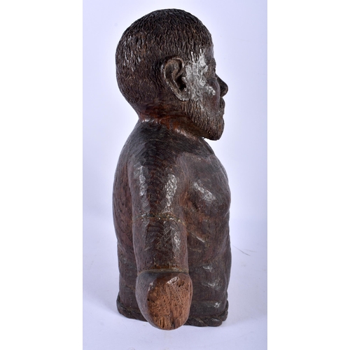 521 - A LOVELY 19TH CENTURY TREEN COUNTRY HOUSE CARVED WOOD FIGURE OF A BEARDED MALE possibly representing... 