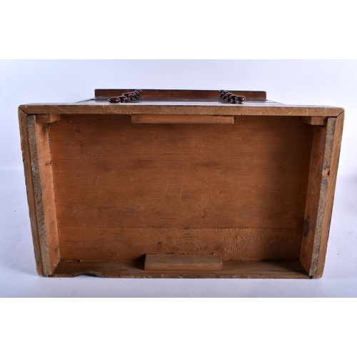 800 - AN ANTIQUE TAXIDERMY BUTTERFLY SPECIMAN CHEST OF DRAWERS. 42 cm x 36 cm.