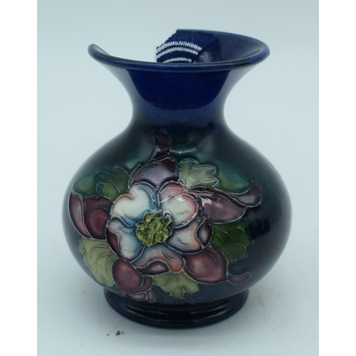 3501 - Boxed Moorcroft Seasonal Flower Collection Poinsettia Miniature Vase 2020 together with a Slipper Or... 