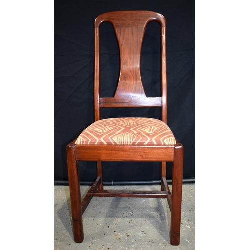 3503 - A collection of Mid Century Upholstered dining chairs 108 x 47 cm. (8).