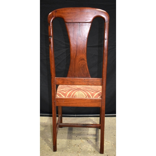 3503 - A collection of Mid Century Upholstered dining chairs 108 x 47 cm. (8).