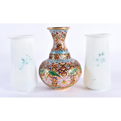 108 - A CHINESE CLOISONNE VASE etc. (5)