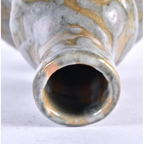 109 - A CHINESE STYLE STUDIO POTTERY STONEWARE GOURD VASE. 17 cm high.