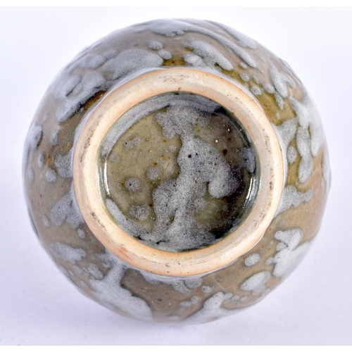 109 - A CHINESE STYLE STUDIO POTTERY STONEWARE GOURD VASE. 17 cm high.