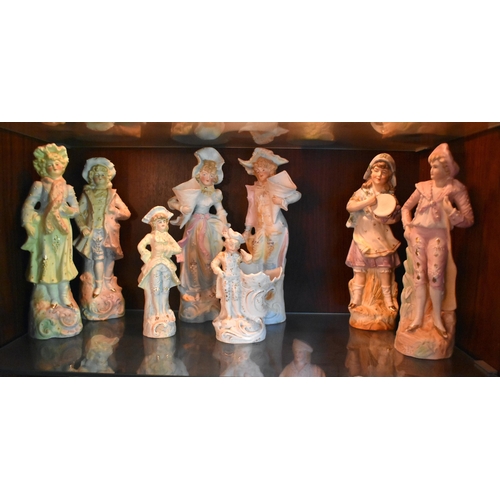 122 - A LARGE COLLECTION OF ANTIQUE GERMAN PORCELAIN BISQUE FIGURES in various forms and sizes. Largest 27... 
