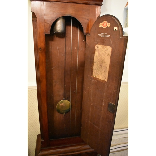 125 - A GOOD GEORGE III MAHOGANY AUTOMATON LONGCASE CLOCK by John Pollard of Plymouth Dock. 208 cm x 50 cm... 