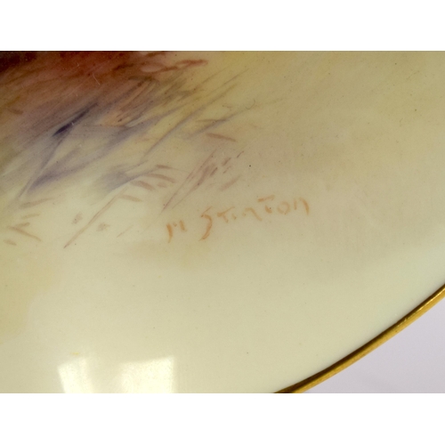 177 - Royal Worcester plate painted with highland cattle by Harry Stinton signed date code for 1933. 22cm ... 