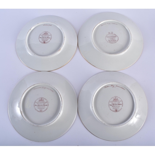 37 - A SUITE OF EARLY 19TH CENTURY FLIGHT BARR BARR & BARR & BARR FLIGHT & BARR WORCESTER PLATES all pain... 