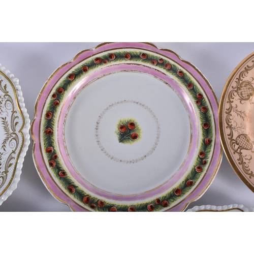 71 - ASSORTED EARLY 19TH CENTURY FLIGHT BARR AND BARR WORCESTER PLATES. (qty)
