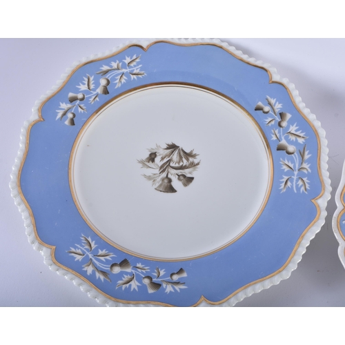 71 - ASSORTED EARLY 19TH CENTURY FLIGHT BARR AND BARR WORCESTER PLATES. (qty)