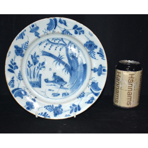 3881 - A 19th Century Delft plate 19cm.