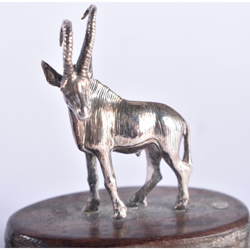 108 - FOUR MINIATURE PATRICK MAVROS SILVER ANIMALS. Largest 6.75 cm wide. (4)