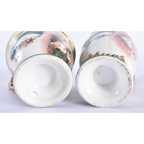 111 - A CONTINENTAL PORCELAIN VIENNA STYLE TEASET. (qty)