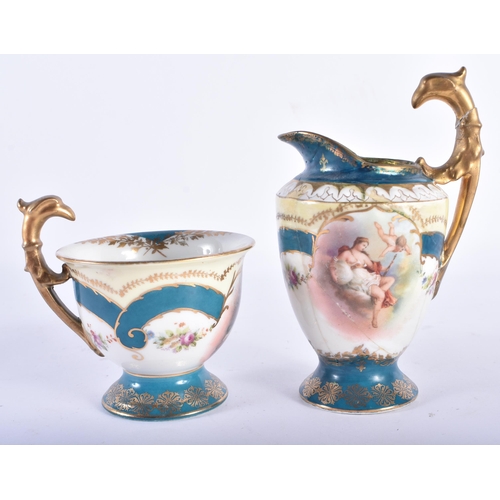 111 - A CONTINENTAL PORCELAIN VIENNA STYLE TEASET. (qty)