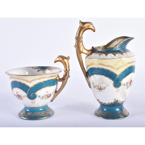 111 - A CONTINENTAL PORCELAIN VIENNA STYLE TEASET. (qty)