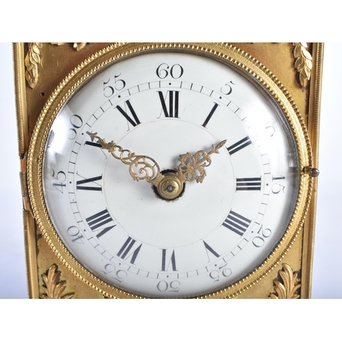 135 - A FINE 18TH CENTURY FRENCH ORMOLU CARRIAGE CLOCK by Beckers of Paris, the case overlaid with sunburs... 