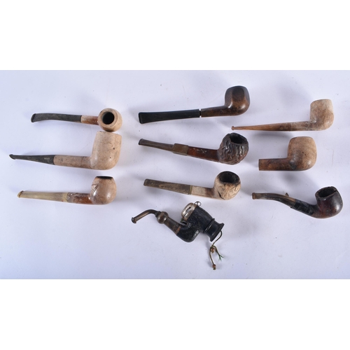 144 - TEN NAMED VINTAGE PIPES Claud Briar, Liana, Lucerne, Caron, Old Briar, Bruyere, Saint, Real Briar, B... 