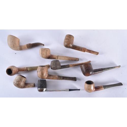 145 - TEN NAMED VINTAGE PIPES Classic Old Briar, Buttner Pipe, Coolmaster, 3 x Real Briar, Stanwell, M F R... 