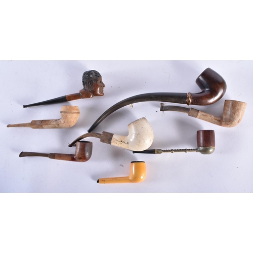 147 - EIGHT NAMED VINTAGE PIPES Morris, Spain, 2 x Block, Capitol, Viking, Terminus, Bouchnar. (8)