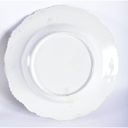 15 - A PAIR OF EARLY 19TH CENTURY FLIGHT BARR & BARR ARMORIAL SOUP PLATES together with a similar yellow ... 