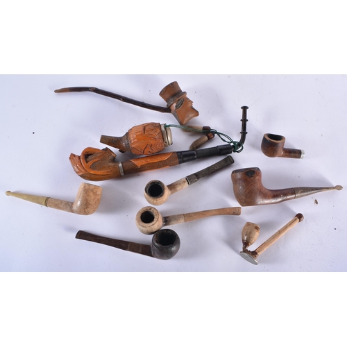 150 - TEN VINTAGE PIPES. (10)