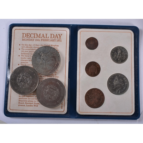 169 - A COLLECTION OF MODERN SILVER PROOF COINS together with a large collection of silver shillings, crow... 