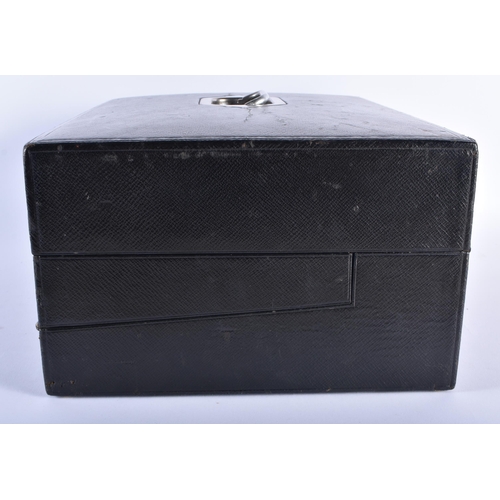 170 - A LOVELY ANTIQUE MOROCCAN LEATHER DREW & SONS WRITING BOX with fully fitted interior. 37 cm x 26 cm ... 