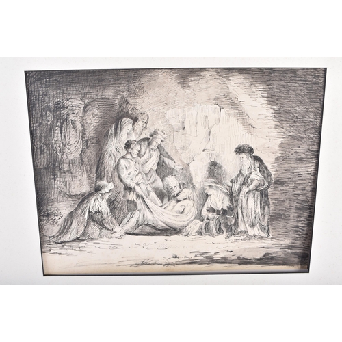 226 - A FOLIO OF ARTWORK including etchings, a pen and ink etc. (qty)