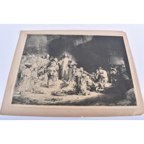 226 - A FOLIO OF ARTWORK including etchings, a pen and ink etc. (qty)