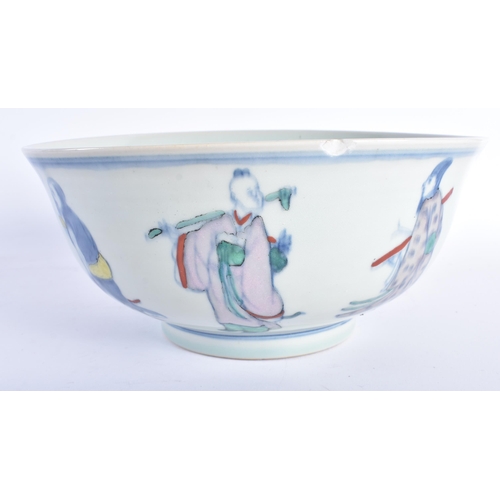 234 - A 17TH/18TH CENTURY CHINESE EXPORT CLOBBERED IMARI DISH Kangxi/Yongzheng, together with a doucai imm... 