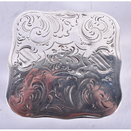 276 - AN ANTIQUE DUTCH SILVER AND AGATE SNUFF BOX together with another silver snuff box. 183.6 grams over... 