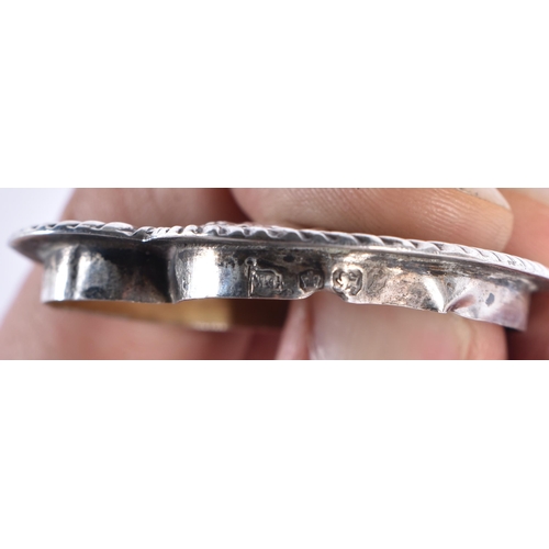 278 - A RARE ENGLISH SILVER 'CHARLIE'S AUNT' SNUFF BOX together with another silver box. 55 grams. Largest... 