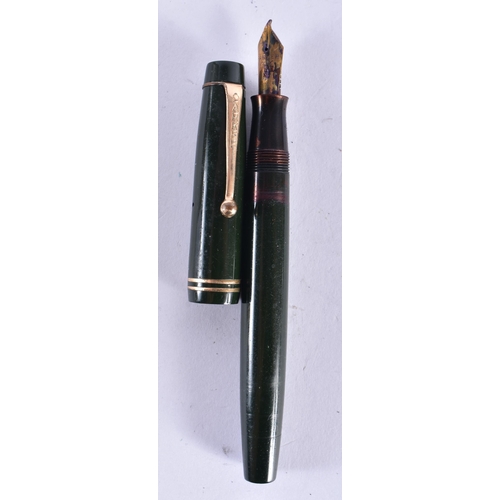 295 - TWO 14CT GOLD NIBBED FOUNTAIN PENS together with another similar. (3)