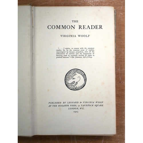 306 - The Common Reader by Virginia Woolf.  Cover designed by Vanessa Bell.  First Edition 1925.  Robert B... 